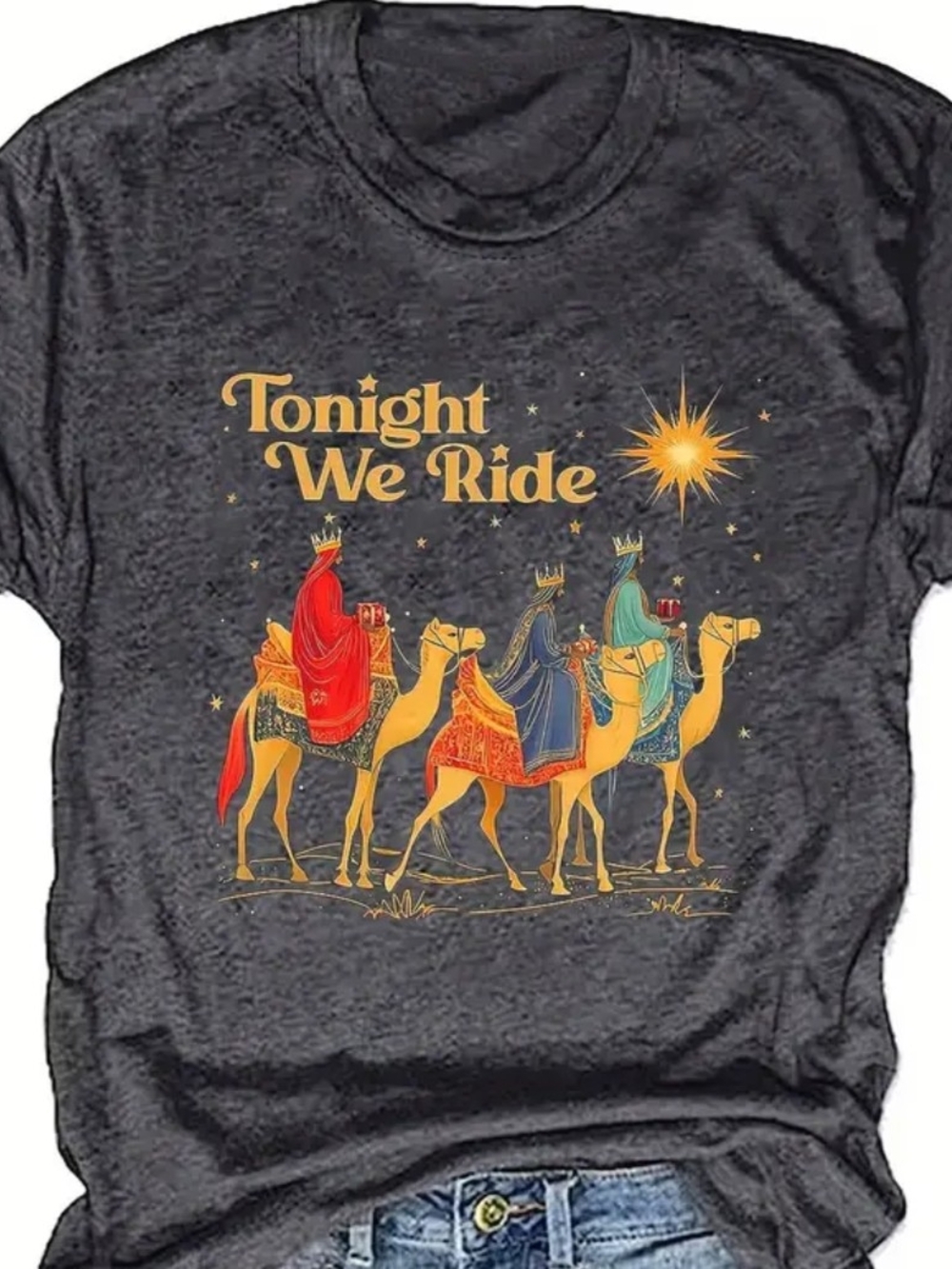 🩷 Tonight We Ride Graphic Tee - Charcoal